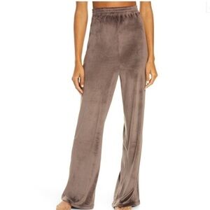Skims Velour Wide-Leg‎ Sweatpants Brown Large